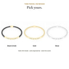 LOOK UP TO HIM bracelet in three finishes: Black & Gold, Gold, Silver